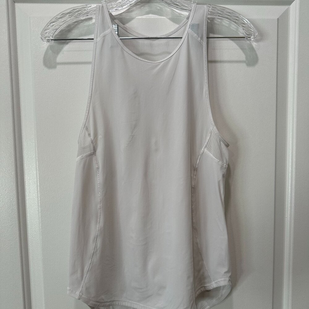 Lululemon Sculpt Tank II | White Mesh Back Workout Tank | Size 4